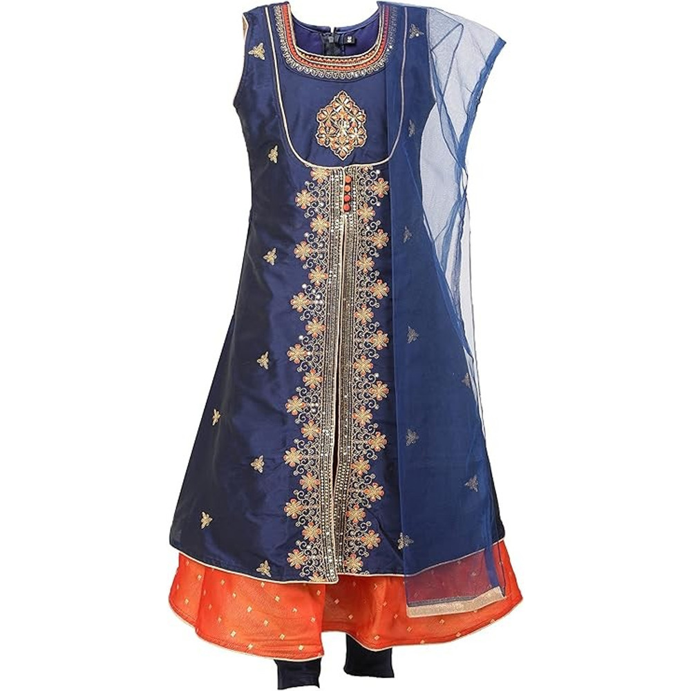 Ashwini Girl Salwar Suit With Embroidery Work | Indian Readymade Ethnic Churidar - Picture 4 of 7